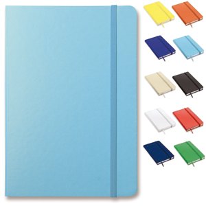 Blocco tipo Moleskine carta legatoria, perfetto per appunti eleganti e professionali in ufficio o a scuola.
