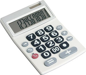 Calcolatrice ABS, resistente e compatta, ideale per calcoli pratici in ufficio, scuola o casa.