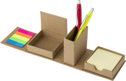 Cubo scrivania multiuso, ideale per organizzare penne, appunti e accessori in ufficio o a casa.