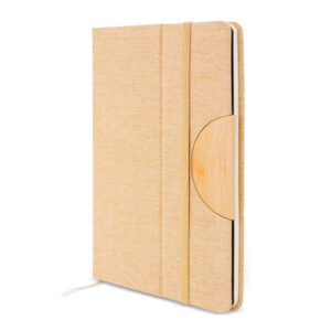 Quaderno in RPET e bambù, perfetto per appunti ecologici e sostenibili in ufficio, a scuola o a casa.