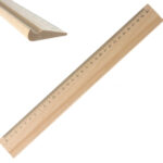 Righello in legno 30 cm, robusto e sostenibile, ideale per misurazioni precise in ufficio, scuola o casa.